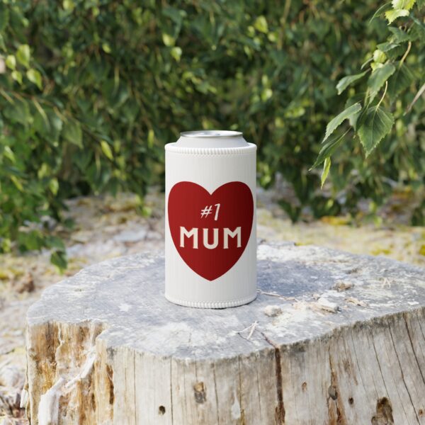 Stubby Holder, #1 MUM Furkan, White Stubby Cooler, Gift For Him, Gift For Her, Father's Day Gift - Image 6