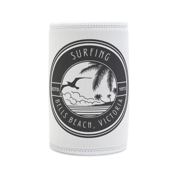 Stubby Cooler, Bells Beach Surfing, Surf Beach Furkan, White Stubby Holder, Gift For Him, Gift For Her, Father's Day Gift
